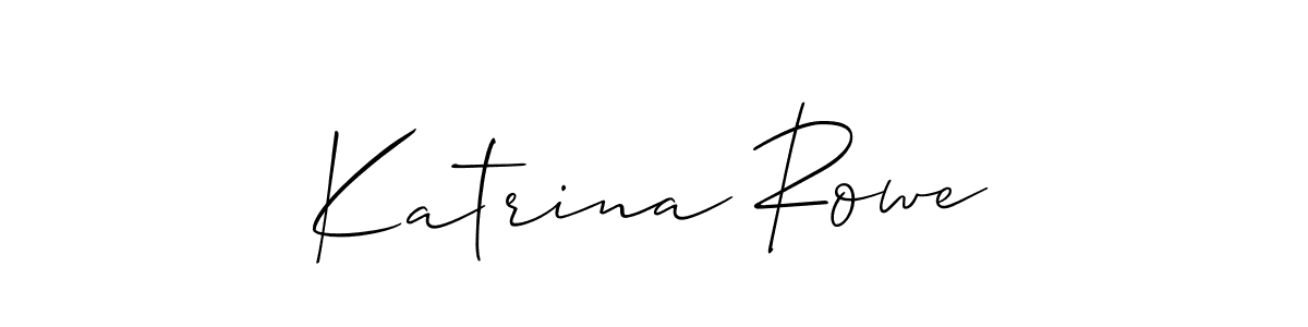 How to make Katrina Rowe signature? Allison_Script is a professional autograph style. Create handwritten signature for Katrina Rowe name. Katrina Rowe signature style 2 images and pictures png