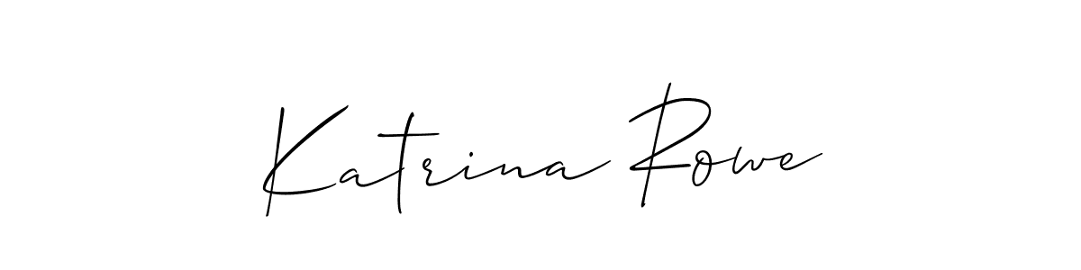 How to make Katrina Rowe signature? Allison_Script is a professional autograph style. Create handwritten signature for Katrina Rowe name. Katrina Rowe signature style 2 images and pictures png