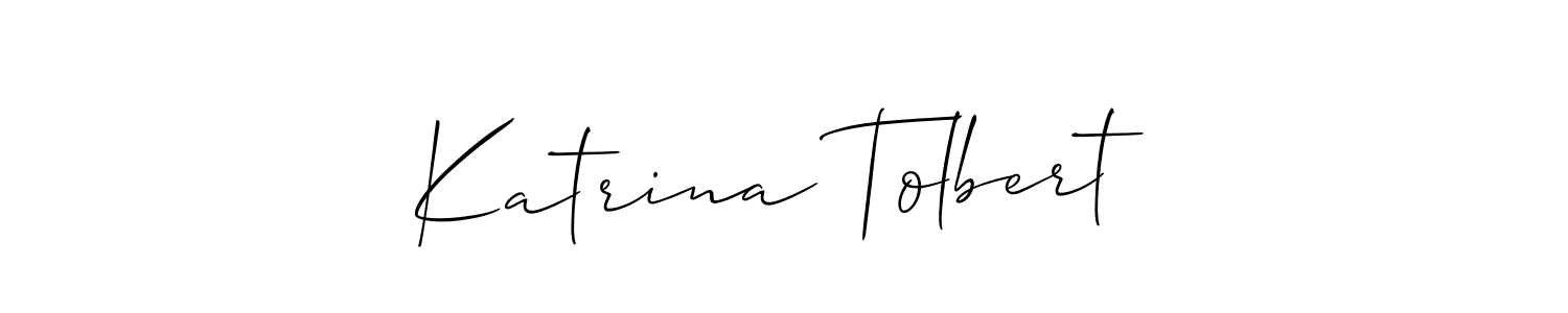 How to Draw Katrina Tolbert signature style? Allison_Script is a latest design signature styles for name Katrina Tolbert. Katrina Tolbert signature style 2 images and pictures png