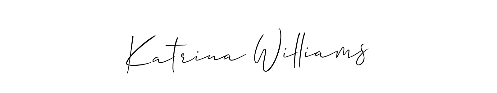 Create a beautiful signature design for name Katrina Williams. With this signature (Allison_Script) fonts, you can make a handwritten signature for free. Katrina Williams signature style 2 images and pictures png