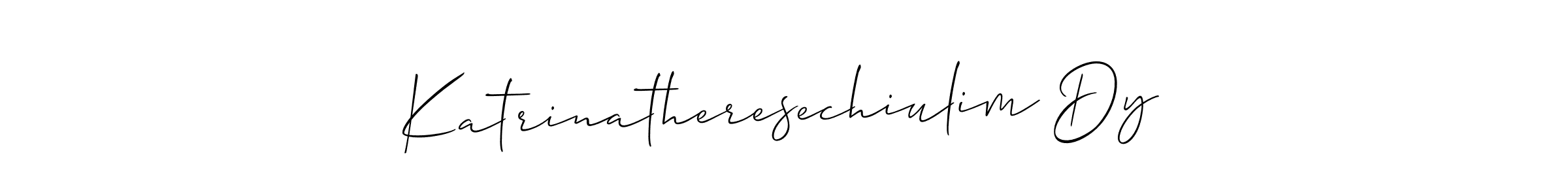 if you are searching for the best signature style for your name Katrinatheresechiulim Dy. so please give up your signature search. here we have designed multiple signature styles  using Allison_Script. Katrinatheresechiulim Dy signature style 2 images and pictures png