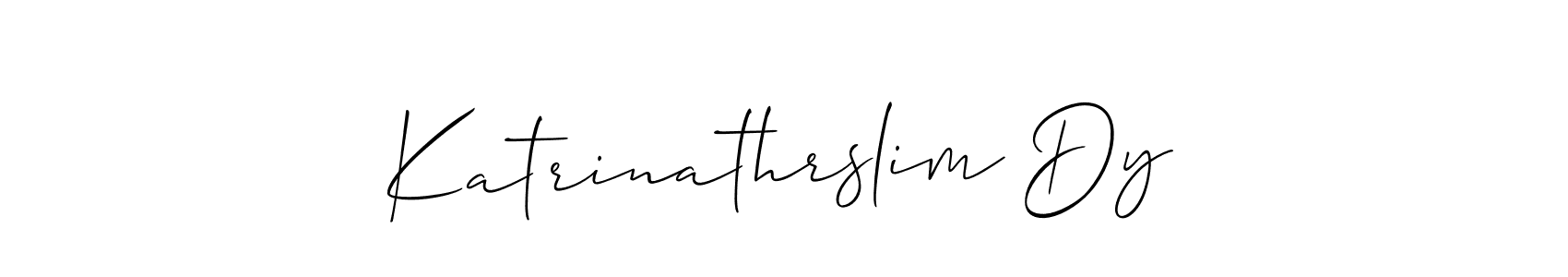 How to make Katrinathrslim Dy name signature. Use Allison_Script style for creating short signs online. This is the latest handwritten sign. Katrinathrslim Dy signature style 2 images and pictures png