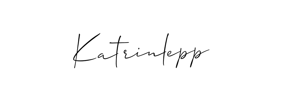 Design your own signature with our free online signature maker. With this signature software, you can create a handwritten (Allison_Script) signature for name Katrinlepp. Katrinlepp signature style 2 images and pictures png