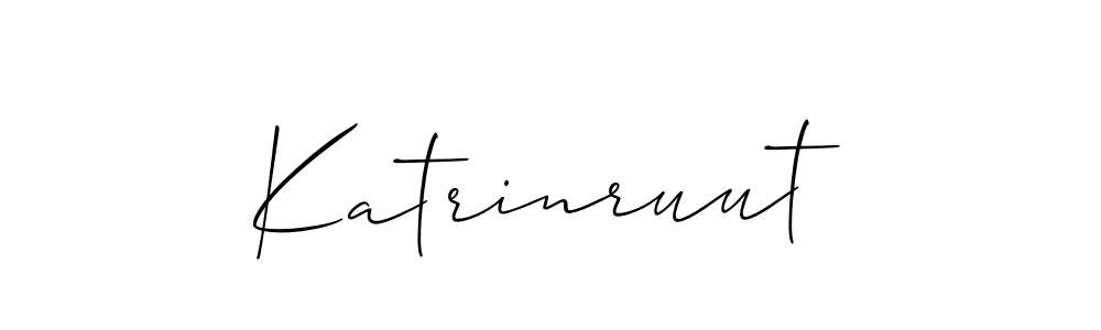 Make a beautiful signature design for name Katrinruut. With this signature (Allison_Script) style, you can create a handwritten signature for free. Katrinruut signature style 2 images and pictures png