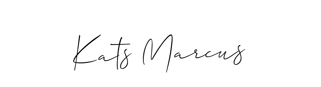 Make a short Kats Marcus signature style. Manage your documents anywhere anytime using Allison_Script. Create and add eSignatures, submit forms, share and send files easily. Kats Marcus signature style 2 images and pictures png