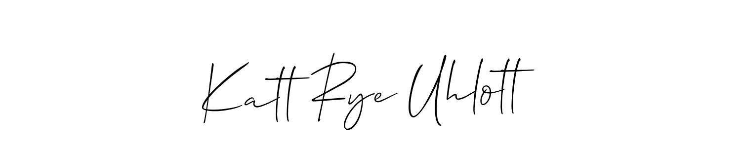 Also we have Katt Rye Uhlott name is the best signature style. Create professional handwritten signature collection using Allison_Script autograph style. Katt Rye Uhlott signature style 2 images and pictures png