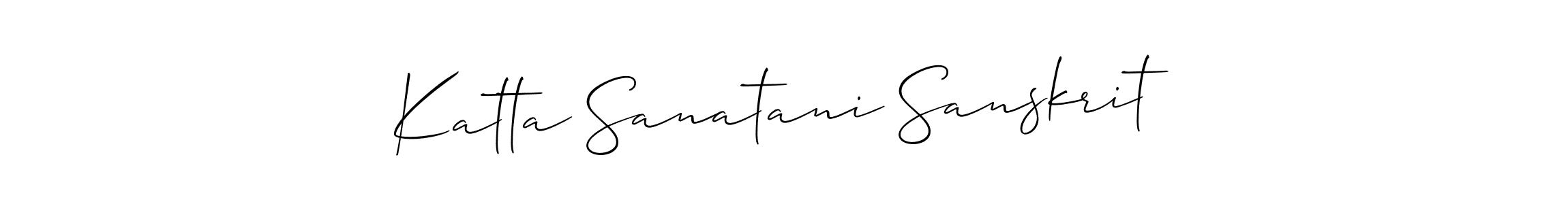 Also we have Katta Sanatani Sanskrit name is the best signature style. Create professional handwritten signature collection using Allison_Script autograph style. Katta Sanatani Sanskrit signature style 2 images and pictures png