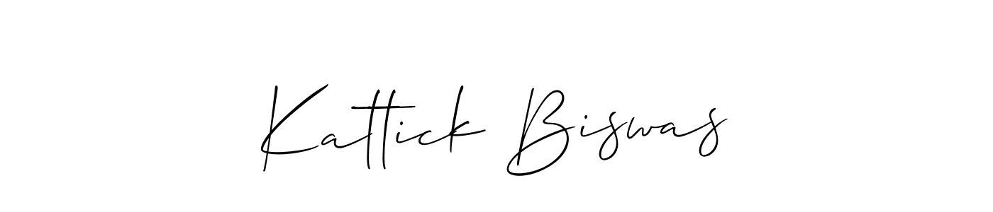 Kattick Biswas stylish signature style. Best Handwritten Sign (Allison_Script) for my name. Handwritten Signature Collection Ideas for my name Kattick Biswas. Kattick Biswas signature style 2 images and pictures png
