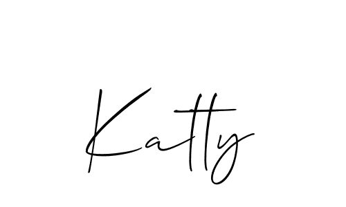 You should practise on your own different ways (Allison_Script) to write your name (Katty) in signature. don't let someone else do it for you. Katty signature style 2 images and pictures png