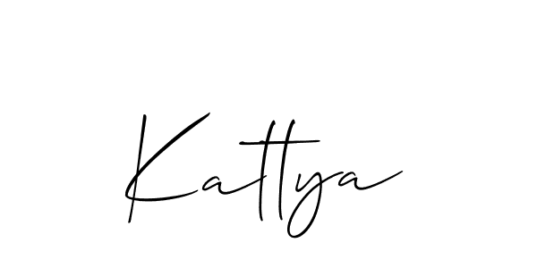 How to make Kattya name signature. Use Allison_Script style for creating short signs online. This is the latest handwritten sign. Kattya signature style 2 images and pictures png