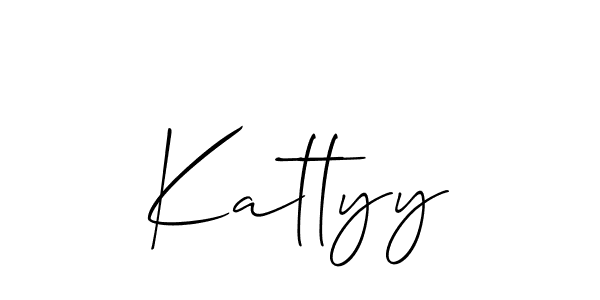 Make a short Kattyy signature style. Manage your documents anywhere anytime using Allison_Script. Create and add eSignatures, submit forms, share and send files easily. Kattyy signature style 2 images and pictures png
