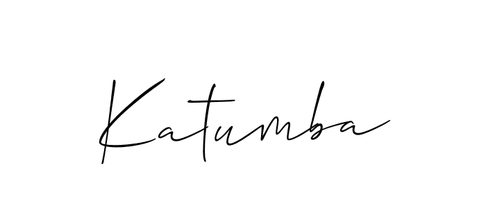 Use a signature maker to create a handwritten signature online. With this signature software, you can design (Allison_Script) your own signature for name Katumba. Katumba signature style 2 images and pictures png