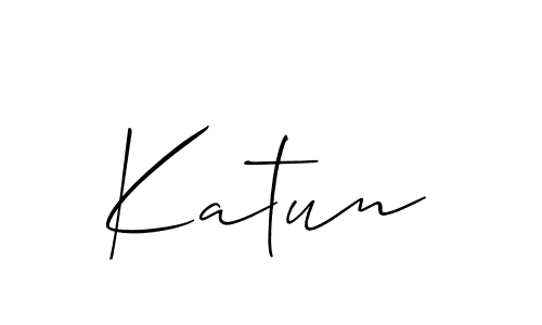 Katun stylish signature style. Best Handwritten Sign (Allison_Script) for my name. Handwritten Signature Collection Ideas for my name Katun. Katun signature style 2 images and pictures png