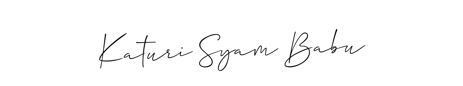 Similarly Allison_Script is the best handwritten signature design. Signature creator online .You can use it as an online autograph creator for name Katuri Syam Babu. Katuri Syam Babu signature style 2 images and pictures png