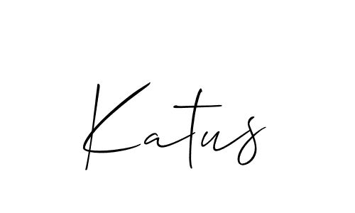 Design your own signature with our free online signature maker. With this signature software, you can create a handwritten (Allison_Script) signature for name Katus. Katus signature style 2 images and pictures png