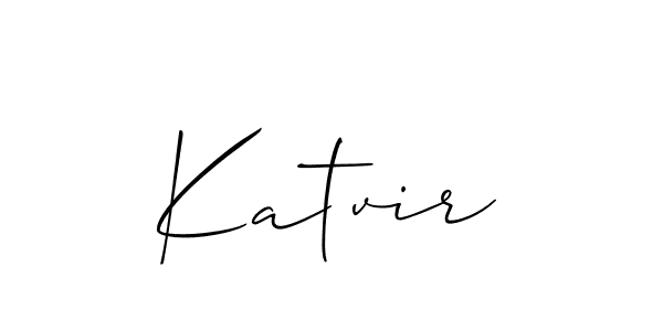 Allison_Script is a professional signature style that is perfect for those who want to add a touch of class to their signature. It is also a great choice for those who want to make their signature more unique. Get Katvir name to fancy signature for free. Katvir signature style 2 images and pictures png