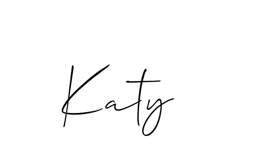 Design your own signature with our free online signature maker. With this signature software, you can create a handwritten (Allison_Script) signature for name Katy . Katy  signature style 2 images and pictures png