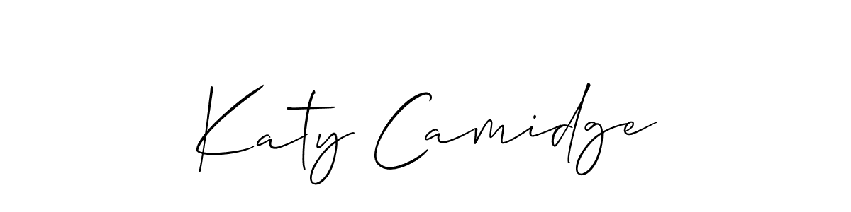 How to make Katy Camidge name signature. Use Allison_Script style for creating short signs online. This is the latest handwritten sign. Katy Camidge signature style 2 images and pictures png