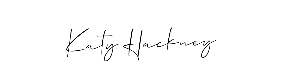 The best way (Allison_Script) to make a short signature is to pick only two or three words in your name. The name Katy Hackney include a total of six letters. For converting this name. Katy Hackney signature style 2 images and pictures png
