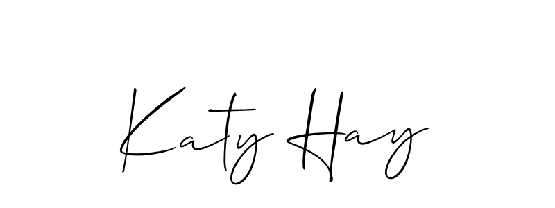 Use a signature maker to create a handwritten signature online. With this signature software, you can design (Allison_Script) your own signature for name Katy Hay. Katy Hay signature style 2 images and pictures png