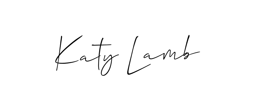 Allison_Script is a professional signature style that is perfect for those who want to add a touch of class to their signature. It is also a great choice for those who want to make their signature more unique. Get Katy Lamb name to fancy signature for free. Katy Lamb signature style 2 images and pictures png