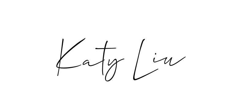 Also You can easily find your signature by using the search form. We will create Katy Liu name handwritten signature images for you free of cost using Allison_Script sign style. Katy Liu signature style 2 images and pictures png