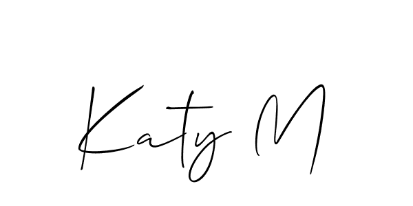 How to make Katy M signature? Allison_Script is a professional autograph style. Create handwritten signature for Katy M name. Katy M signature style 2 images and pictures png