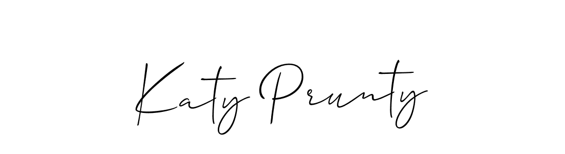 You should practise on your own different ways (Allison_Script) to write your name (Katy Prunty) in signature. don't let someone else do it for you. Katy Prunty signature style 2 images and pictures png