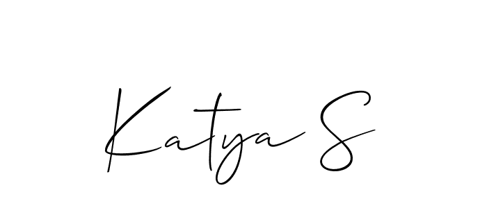 Allison_Script is a professional signature style that is perfect for those who want to add a touch of class to their signature. It is also a great choice for those who want to make their signature more unique. Get Katya S name to fancy signature for free. Katya S signature style 2 images and pictures png