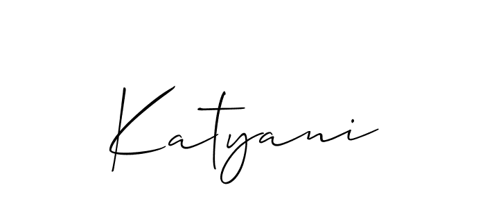 Create a beautiful signature design for name Katyani. With this signature (Allison_Script) fonts, you can make a handwritten signature for free. Katyani signature style 2 images and pictures png