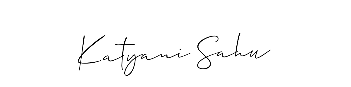 Make a beautiful signature design for name Katyani Sahu. With this signature (Allison_Script) style, you can create a handwritten signature for free. Katyani Sahu signature style 2 images and pictures png