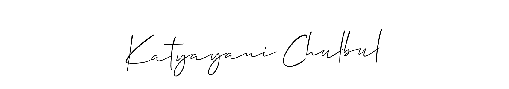 How to make Katyayani Chulbul signature? Allison_Script is a professional autograph style. Create handwritten signature for Katyayani Chulbul name. Katyayani Chulbul signature style 2 images and pictures png