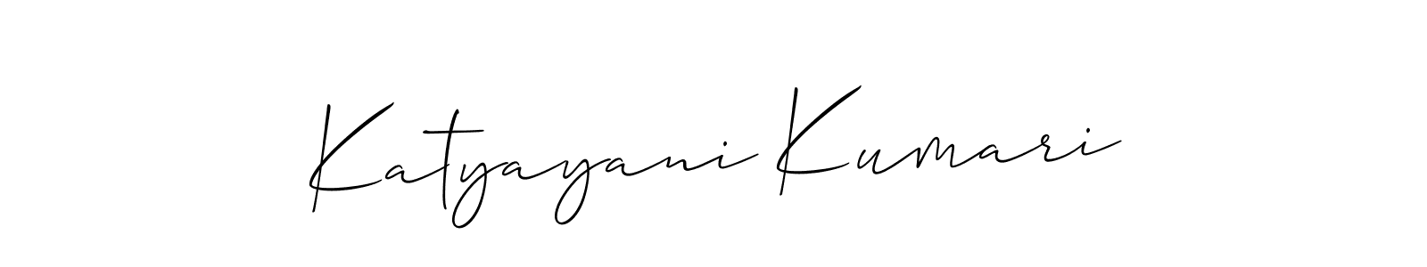 The best way (Allison_Script) to make a short signature is to pick only two or three words in your name. The name Katyayani Kumari include a total of six letters. For converting this name. Katyayani Kumari signature style 2 images and pictures png