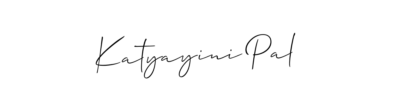 The best way (Allison_Script) to make a short signature is to pick only two or three words in your name. The name Katyayini Pal include a total of six letters. For converting this name. Katyayini Pal signature style 2 images and pictures png