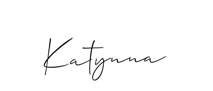 Design your own signature with our free online signature maker. With this signature software, you can create a handwritten (Allison_Script) signature for name Katynna. Katynna signature style 2 images and pictures png