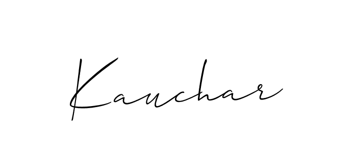 Allison_Script is a professional signature style that is perfect for those who want to add a touch of class to their signature. It is also a great choice for those who want to make their signature more unique. Get Kauchar name to fancy signature for free. Kauchar signature style 2 images and pictures png