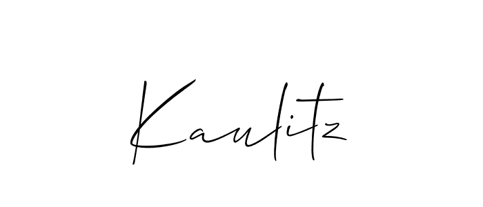 How to make Kaulitz signature? Allison_Script is a professional autograph style. Create handwritten signature for Kaulitz name. Kaulitz signature style 2 images and pictures png