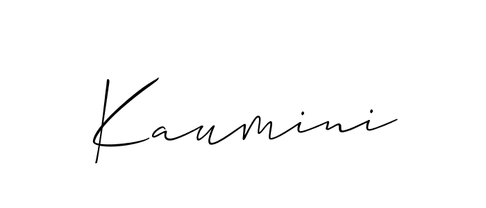 Design your own signature with our free online signature maker. With this signature software, you can create a handwritten (Allison_Script) signature for name Kaumini. Kaumini signature style 2 images and pictures png