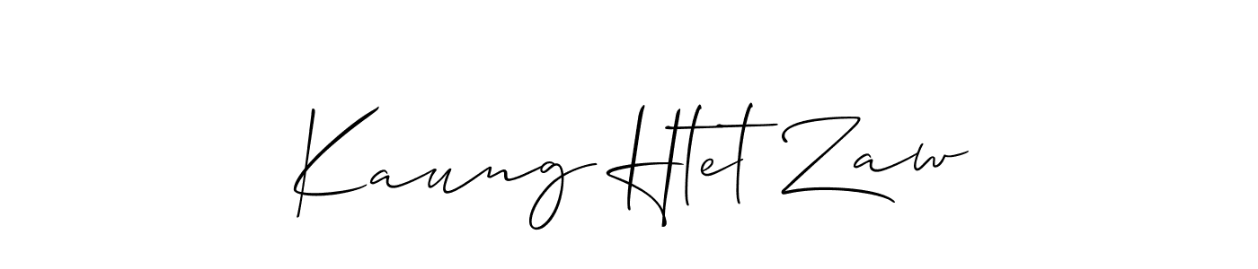 Also we have Kaung Htet Zaw name is the best signature style. Create professional handwritten signature collection using Allison_Script autograph style. Kaung Htet Zaw signature style 2 images and pictures png