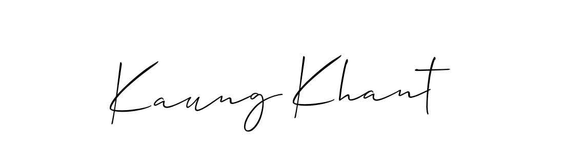 if you are searching for the best signature style for your name Kaung Khant. so please give up your signature search. here we have designed multiple signature styles  using Allison_Script. Kaung Khant signature style 2 images and pictures png