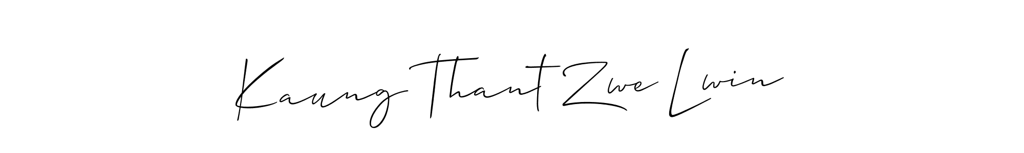 This is the best signature style for the Kaung Thant Zwe Lwin name. Also you like these signature font (Allison_Script). Mix name signature. Kaung Thant Zwe Lwin signature style 2 images and pictures png