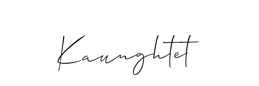 Make a short Kaunghtet signature style. Manage your documents anywhere anytime using Allison_Script. Create and add eSignatures, submit forms, share and send files easily. Kaunghtet signature style 2 images and pictures png