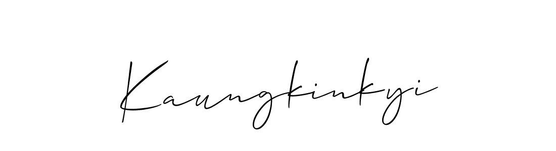 Make a short Kaungkinkyi signature style. Manage your documents anywhere anytime using Allison_Script. Create and add eSignatures, submit forms, share and send files easily. Kaungkinkyi signature style 2 images and pictures png
