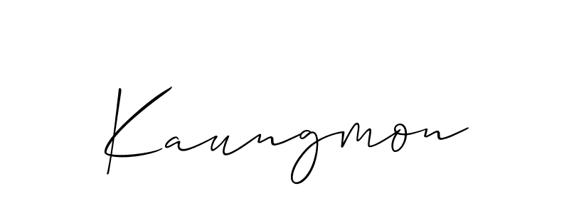 How to make Kaungmon name signature. Use Allison_Script style for creating short signs online. This is the latest handwritten sign. Kaungmon signature style 2 images and pictures png
