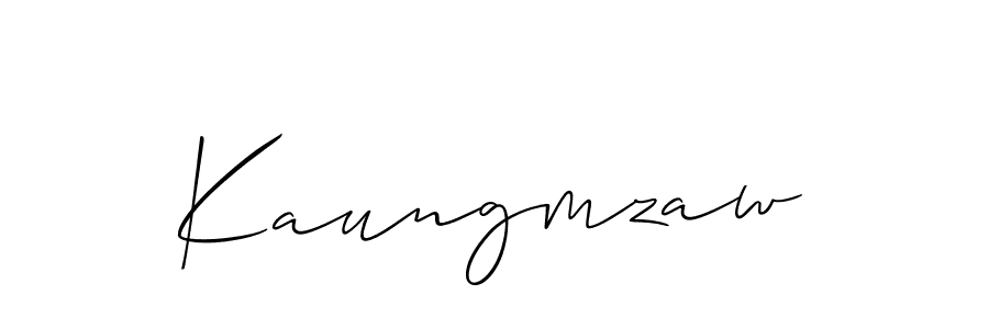 Make a beautiful signature design for name Kaungmzaw. With this signature (Allison_Script) style, you can create a handwritten signature for free. Kaungmzaw signature style 2 images and pictures png