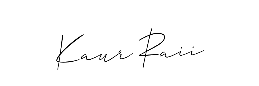 Also we have Kaur Raii name is the best signature style. Create professional handwritten signature collection using Allison_Script autograph style. Kaur Raii signature style 2 images and pictures png