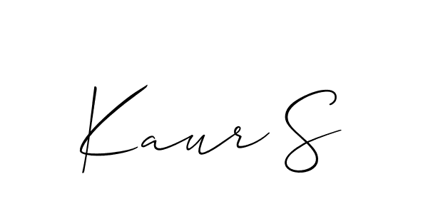 How to make Kaur S name signature. Use Allison_Script style for creating short signs online. This is the latest handwritten sign. Kaur S signature style 2 images and pictures png