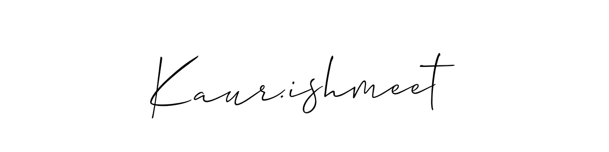 Kaur.ishmeet stylish signature style. Best Handwritten Sign (Allison_Script) for my name. Handwritten Signature Collection Ideas for my name Kaur.ishmeet. Kaur.ishmeet signature style 2 images and pictures png