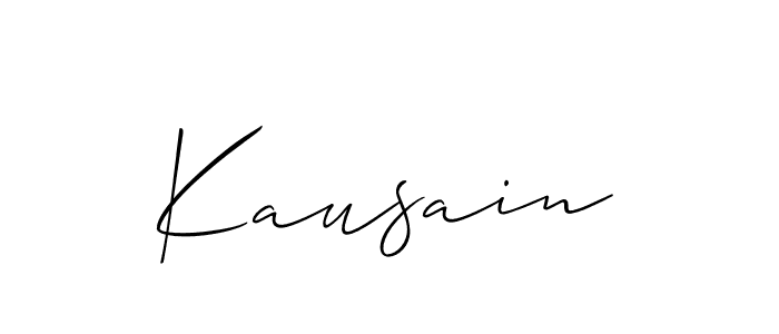 The best way (Allison_Script) to make a short signature is to pick only two or three words in your name. The name Kausain include a total of six letters. For converting this name. Kausain signature style 2 images and pictures png