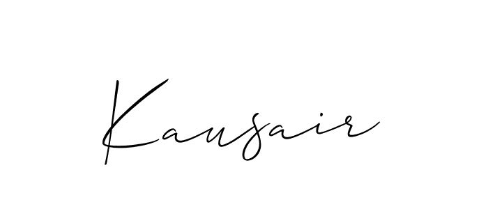 Make a beautiful signature design for name Kausair. With this signature (Allison_Script) style, you can create a handwritten signature for free. Kausair signature style 2 images and pictures png